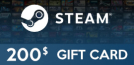 Steam Gift Card 200 USD