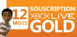 Abonnement Xbox Live Gold 12 mois