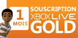 Abonnement Xbox Live Gold 1 mois