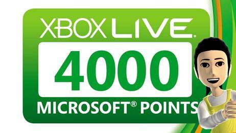 X-BOX Live Europe Carte 4000 Points