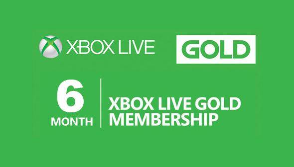 Xbox Live Gold Cartões 6 Meses