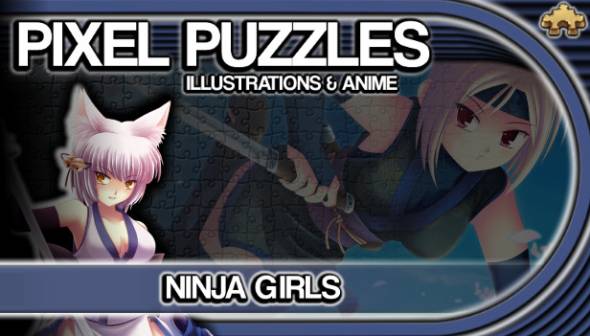 Pixel Puzzles Illustrations & Anime - Jigsaw Pack: Ninja Girls