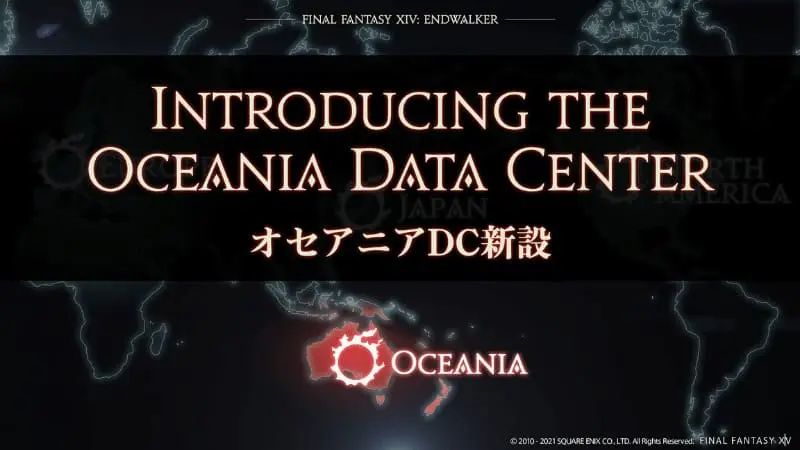 Introductie van de oceania dataserver in Final Fantasy XIV