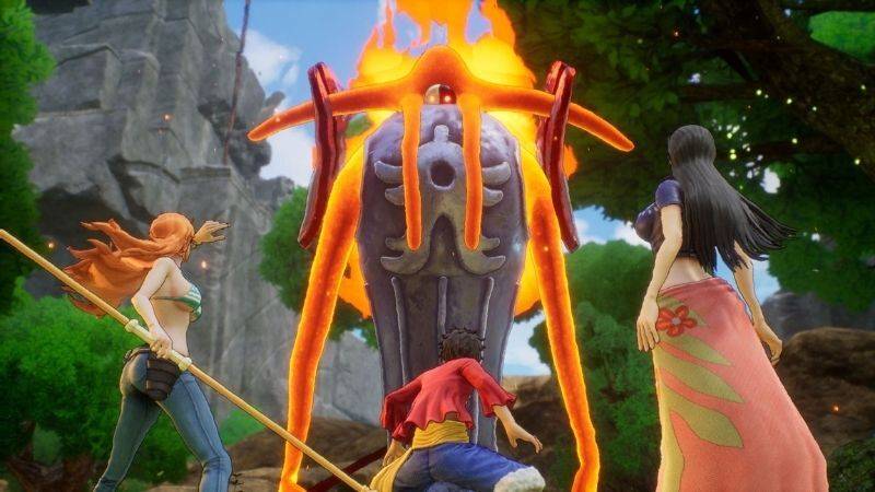 One Piece Odyssey mysterious monster attacking the crew