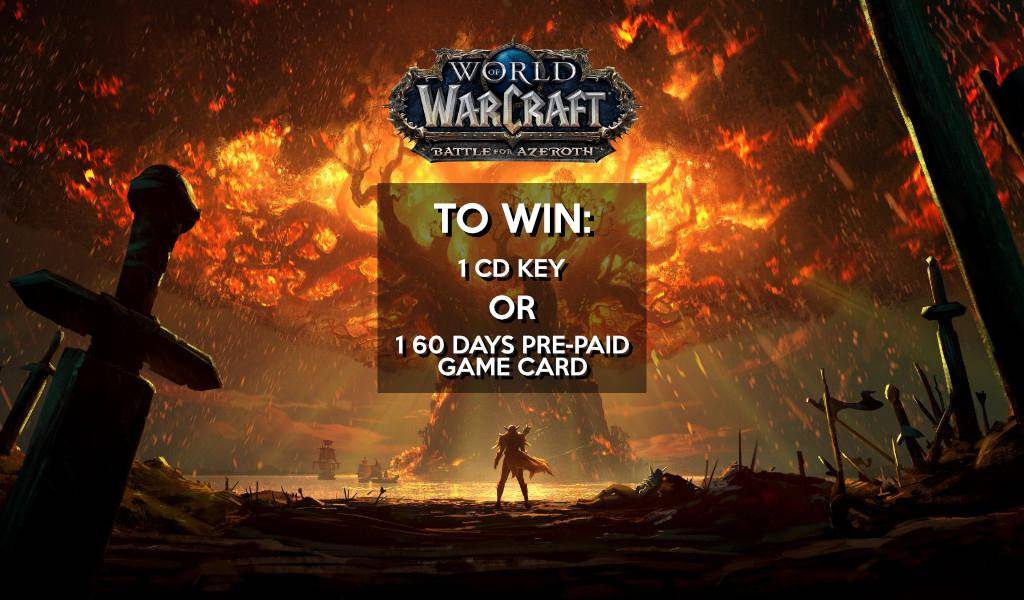 Giveaway: Win WoW Battle for Azeroth or Prepaid game time card