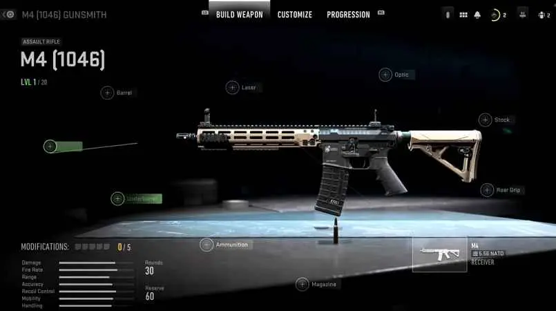 Gunsmith 2.0 detalhado para Modern Warfare 2