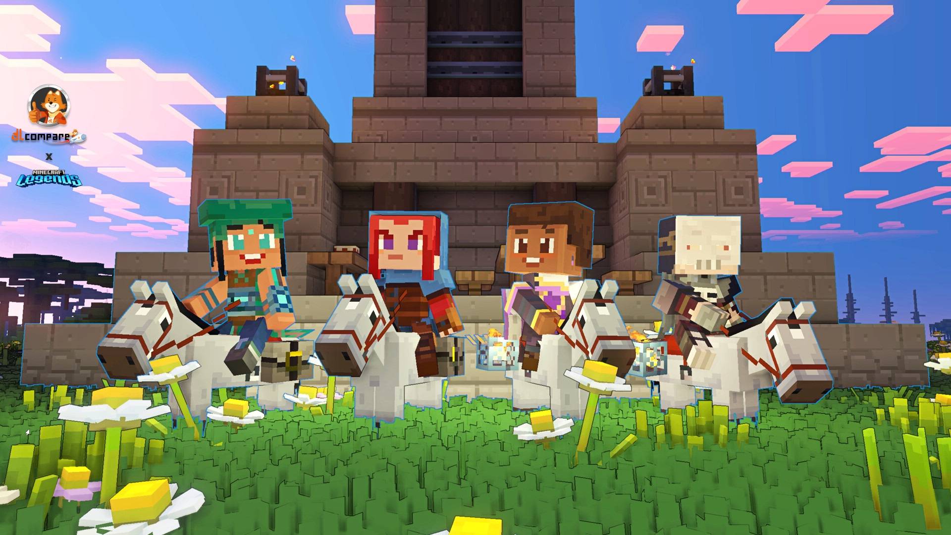 Defend the Overworld  against an invasion of evil Piglins in Minecraft Legends